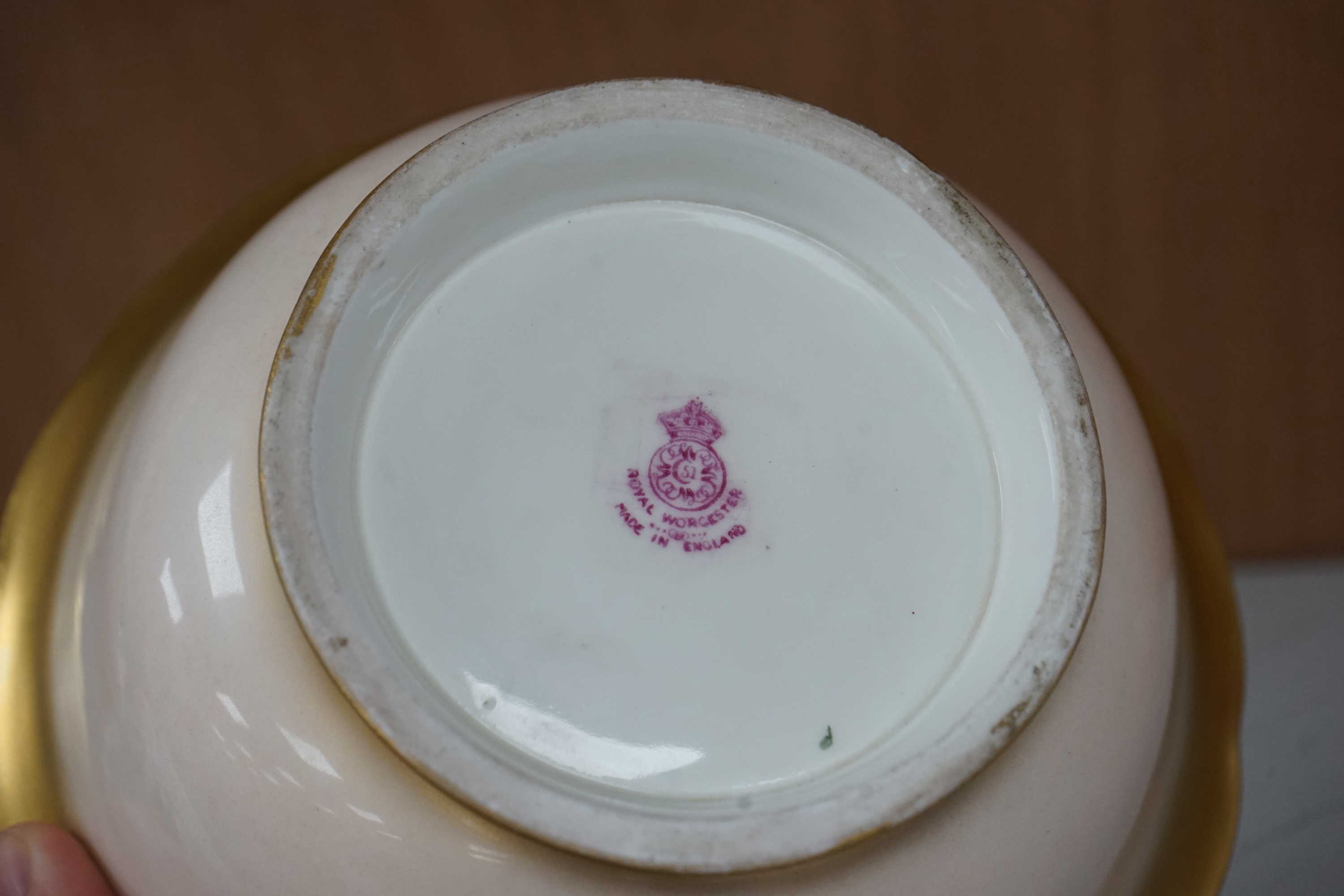 A Royal Worcester fruit painted bowl, signed by Horace Price, 18cm diameter., Condition - good